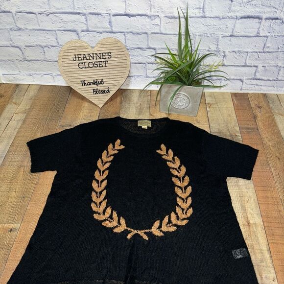 Rare wild fox white label laurel leaf sheer sweater with flaws - Picture 9 of 10